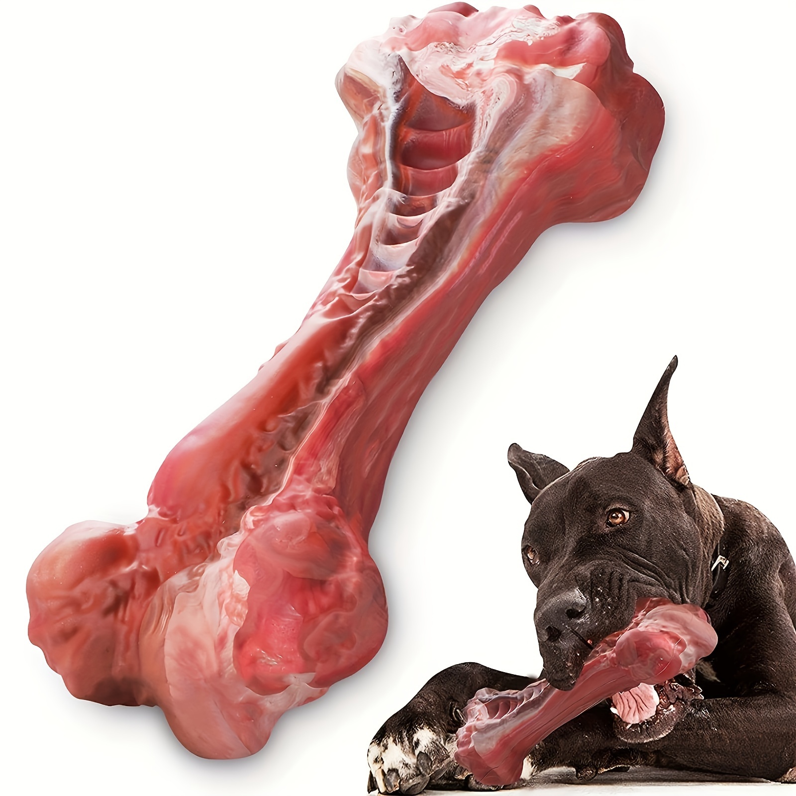 Indestructible Dog Chew Toy - 실리콘 강아지 물기 방지 장난감, 천연
