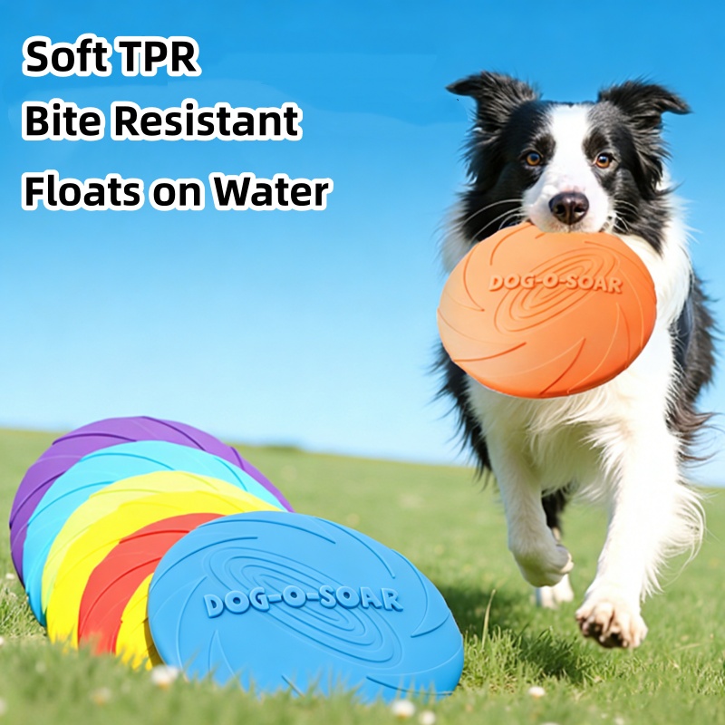 Flying Disc Dog Training Toy - 물림 방지 플라잉 디스크 장난감, 다기능