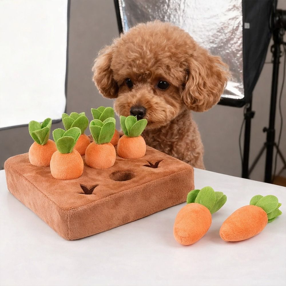Snuffle Mat For Dogs - 스트레스 해소 당근 스너플 매트, 탈부착