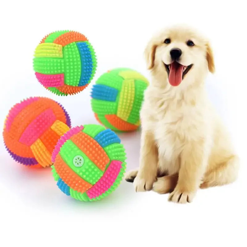 빛나는 탄성 활성화 사운드 볼 장난감 마사지 볼 호루라 - Interactive Squeaky Plush Dog Toy 리뷰 및 가격