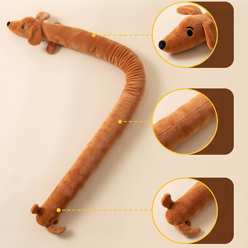 삐걱거리는 닥스훈트 모양 강아지 장난감, 실내 놀이 훈 - Interactive Squeaky Plush Dog Toy 리뷰 및 가격