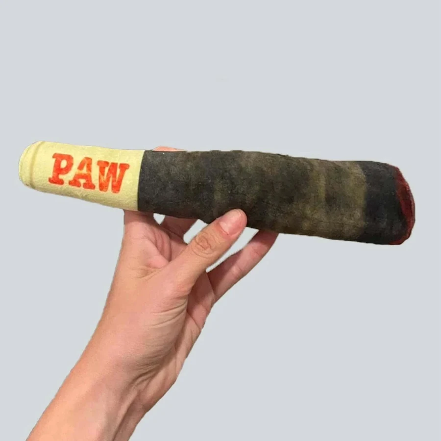 치아를 갈아주는 재미있는 시가 모양의 플러시 소리나는  - Interactive Squeaky Plush Dog Toy 리뷰 및 가격